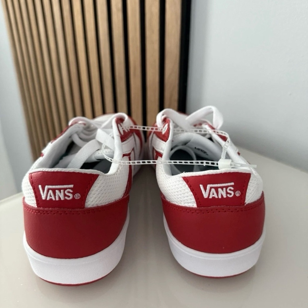 Vans Women's Red and White Sneakers - Picture 3 of 6